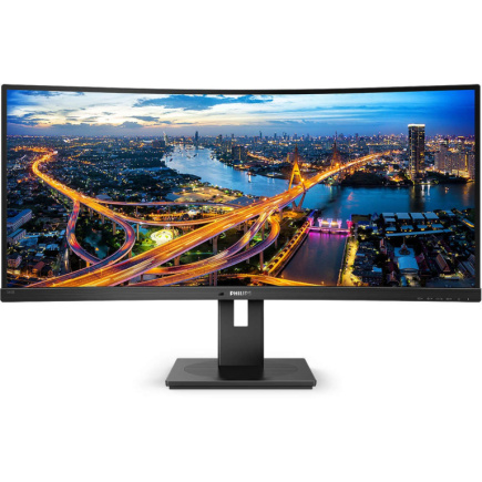 86.4cm/34'' (3440x1440) Philips B-Line 345B1C Curved 5ms 21:9 USB 2xHDMI DisplayPort VESA Speaker WQHD Black