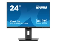 IIYAMA XUB2497HSN-B2 24inch IPS FHD 100Hz 300cd/m2 1ms HDMI DP DP Out 3xUSB 3.2 USB C 7.5W LAN Speakers 15cm Height Adj. Stand