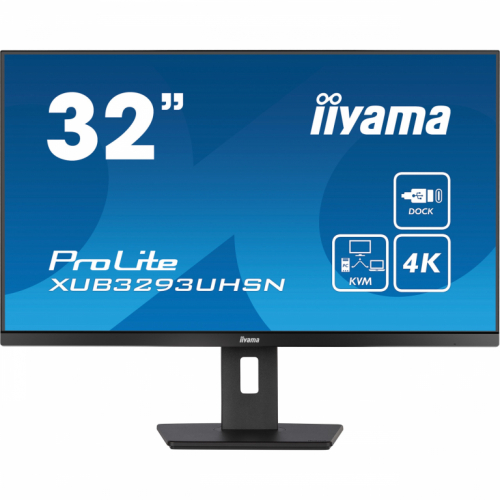 81,3cm/32'' (3840x2160) iiyama LCD Business XUB3293UHSN-B5 IPS 4ms HDMI DisplayPort USB-C UHD Black