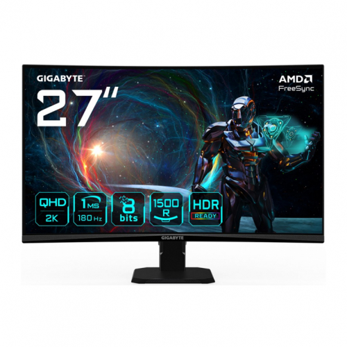 Gigabyte GS27QCA LED 27’ 2560 x 1440 px Quad HD 180 Hz monitor black