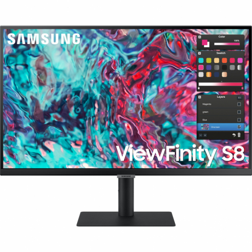 68,6cm/27'' (3840x2160) Samsung ViewFinity S8 S27B800TGU 16:9 5ms IPS HDMI 2xThunderbolt4 VESA Pivot 4K Black