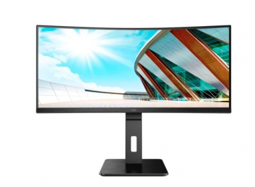 AOC Monitor CU34P2A 34 inch VA Curved 100Hz HDMIx2 DP Height Adjustment