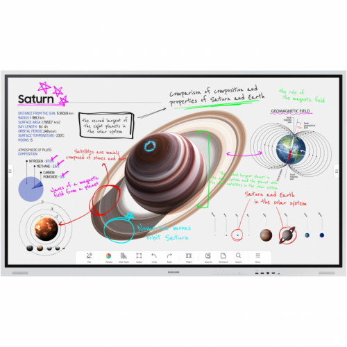 216cm/85'' (3840x2160) Samsung Flip Pro WM85B 16:9 LCD HDMI 4K UHD MultiTouch White Gray