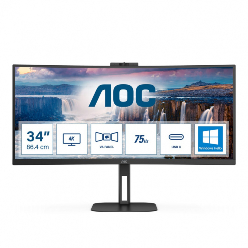 AOC V5 CU34V5CW/BK LED display 86.4 cm (34