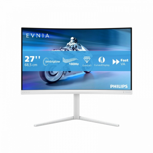 Philips Monitor 27 inches 27M2C5501 Curved VA 180Hz HDMIx2 DP HAS Ambiglow