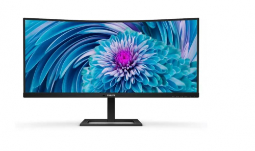 Philips Monitor 346E2CUAE 34 inch VA Curved HDMI DP USB-C, height adjustment