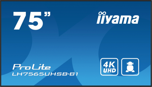 iiyama LH7565UHSB-B1 Signage Display Kiosk design 189.2 cm (74.5