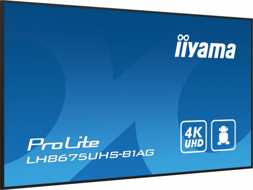 iiyama LH8675UHS-B1AG Signage Display Digital signage flat panel 2.17 m (85.6
