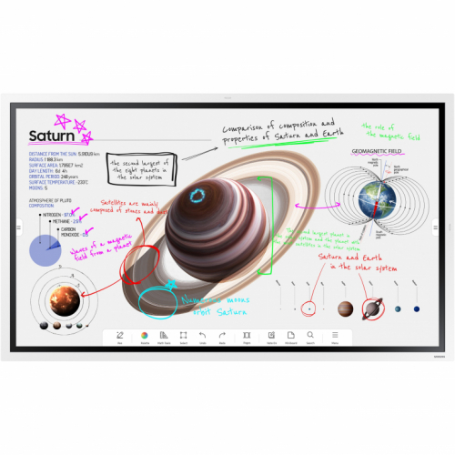 165cm/65'' (3840x2160) Samsung Flip Pro WM65B 16:9 LCD HDMI/DisplayPort/USB-C Speaker 4K UHD MultiTouch White Gray