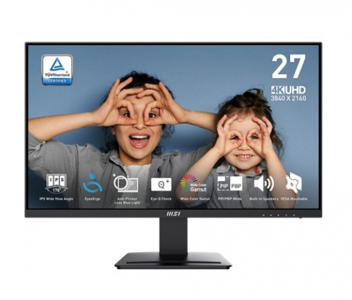 MSI Monitor PRO MP273U 27 inch LED/UHD/Flat/60Hz/Black