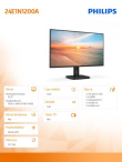 Philips Monitor 24E1N1200A IPS 100Hz HDMI DP VGA Speakers