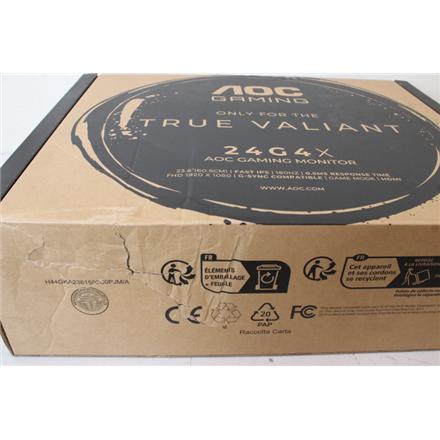 Taastatud. AOC 24G4X 23,8“ 1920x1080/16:9/300 cd/m²/1 ms/HDMI, DisplayPort, VGA, USB, Headphone out | Monitor | 24G4X | 23.8 