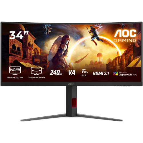 AOC CU34G4Z 86.36cm 34Zoll 3440x1440 1ms 2xHDMI DP USB Must/Red
