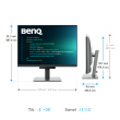 28.2W LED MONITOR RD280U METALLIC GREY BENQ