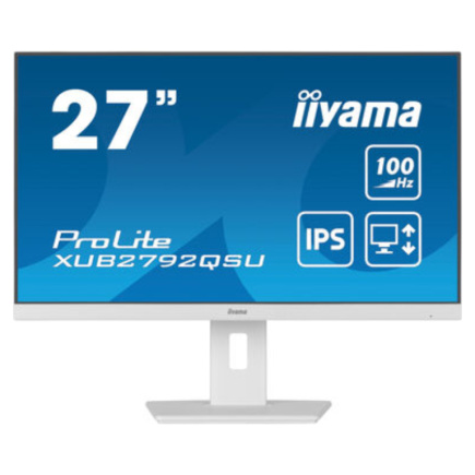 27” WQHD IPS technology panel with USB hub and 100Hz refresh rate and 150mm height adjustable stand IIYAMA