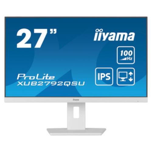 27” WQHD IPS technology panel with USB hub and 100Hz refresh rate and 150mm height adjustable stand IIYAMA