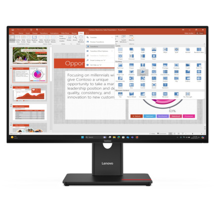 LENOVO ThinkVision T27-40 68,58cm 27Zoll IPS 16:9 1920x1080 300cd/m2 1500:1 HDMI DP VGA USB TopSeller