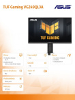 Asus Monitor TUF Gaming 23.8 inches VG249QL3A IPS 180Hz G-SYNC DP HDMI SPEAKERS PIVOT