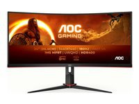 AOC CU34G2XP/BK 34inch 3440x1440 VA 180hz High adjustable Stand HDR400 Freesync Premium USB HUB 4x3.0 2xDP 2xHDMI