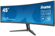 iiyama G-MASTER 45’’ Dual QHD VA panel with KVM switch, USB-C dock and RJ45 (LAN) and height adjustable stand