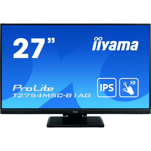 68,6cm/27'' (1920x1080) iiyama ProLite T2754MSC-B1AG 16:9 FHD IPS Touch 4ms 60Hz HDMI VGA USB VESA Speaker Черный