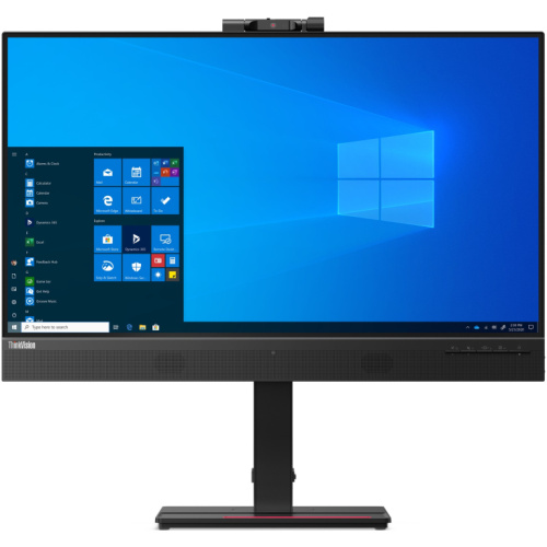 69cm/27'' (2560x1440) Lenovo ThinkVision T27hv-20 16:9 4ms IPS HDMI DisplayPort USB-C Webcam VESA Pivot Speaker QHD Black