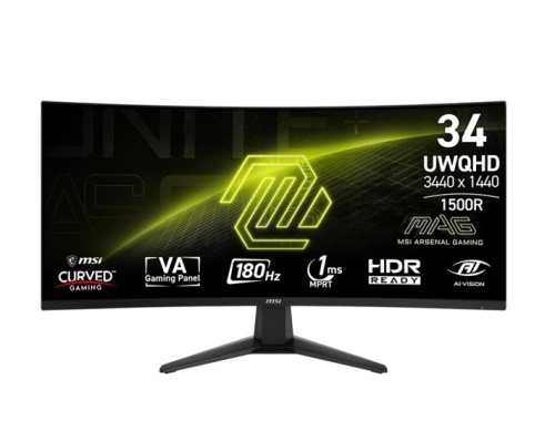 MSI Monitor MAG 346CQ 34 inches/LED/UWQHD/Curved/180Hz/Черный