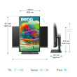27” PD2705U, UHD, sRGB, HDR10, DualView, KVM, USB C(65W, DP Alt mode, USB), Hotkey Puck G2 BENQ
