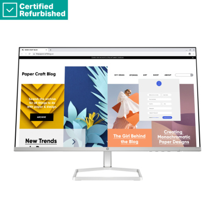 Taastatud SILVER HP 527sw Series 5 Valge FHD Monitor - 27