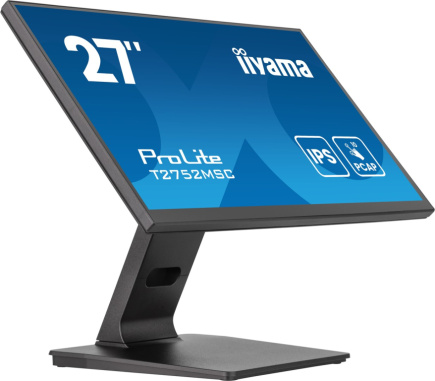 iiyama ProLite 27” Optical Bonded PCAP 10pt touchscreen monitor with IPS panel technology, edge-to-edge glass design and Anti-Glare coating