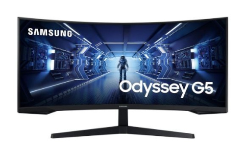 Samsung Monitor 34 inches LC34G55TWWPXEN VA 3440x1440 Ultra WQHD 21:9 cinema format 1xHDMI/1xDP 1 ms (MPRT) curved 165Hz Gaming 2 lata d2d