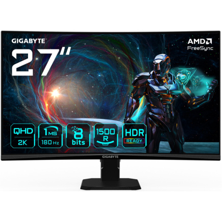 GIGABYTE GS27QCA 68,6cm 27Zoll VA Monitor 2??560x1440 1?80Hz 250cd/m2 HDMI 2.1 x2 Display port 1.4 x1