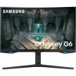 68,6cm/27'' (2560x1440) Samsung Odyssey G6 S27BG650EU 16:9 1ms 2xHDMI DisplayPort VESA Pivot Speaker QHD 240Hz Curved Gaming Черный