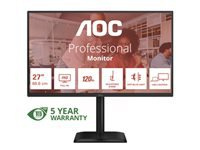 AOC 27E4CV 27inch FHD IPS 120Hz 4ms 300cd/​m2 HDMI DP USB-C PD90W RJ45 HUB USB Speakers
