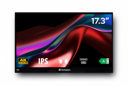 Verbatim Portable Touchscreen Monitor Ultra HD 4K