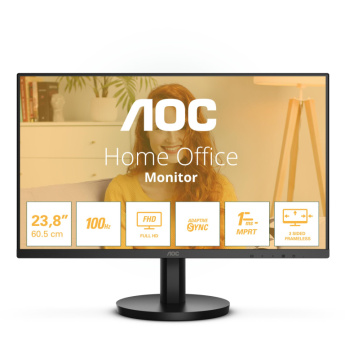 LCD Monitor|AOC|24''|Panel VA|1920x1080|16:9|100 Hz|Matte|1 ms|Speakers|Tilt|Colour Black|24B3HMA2