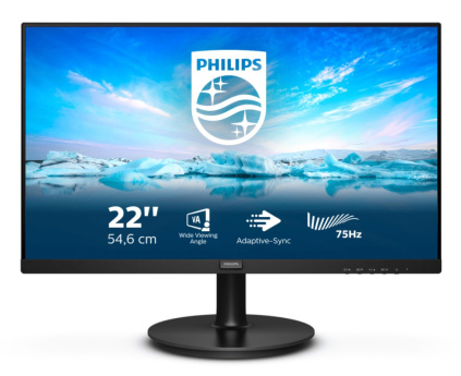 Philips V Line 222V8LA/00 computer monitor 54.6 cm (21.5'') 1920 x 1080 pixels Full HD LCD Black
