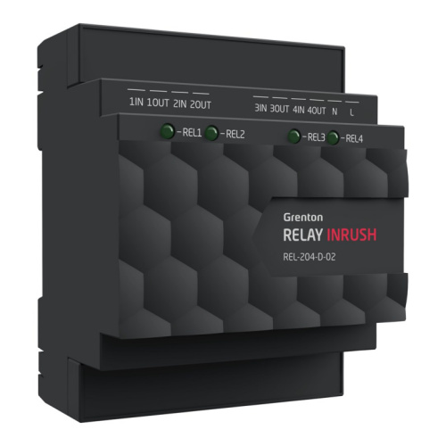 Relay output module (4 outputs) INRUSH Grenton / DIN rail mounting / TF-Bus