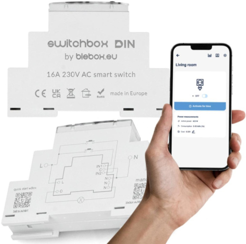 Switchbox relay module din Blebox