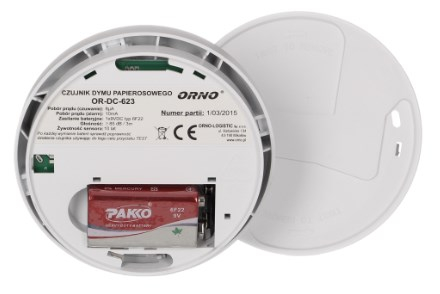 ORNO CIGARETTE SMOKE DETECTOR 9V DC