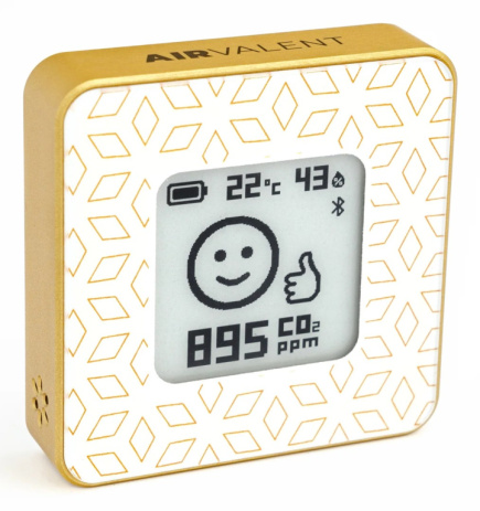 AIRVALENT AIRV-DIAM digital weather station Gold, White Battery