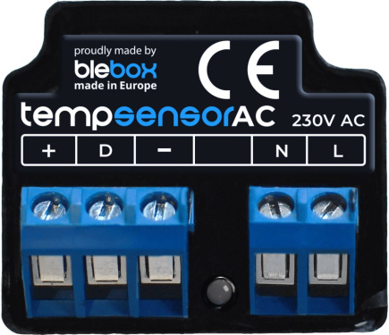 BLEBOX tempsensorAC - WIFI THERMOMETER FOR 4 TEMPERATURE SENSORS