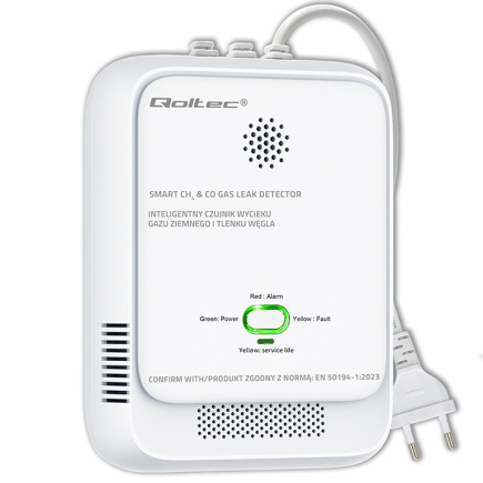 Qoltec Gas leak and carbon monoxide detector LED Qoltec Gas leak and carbon monoxide detector LED