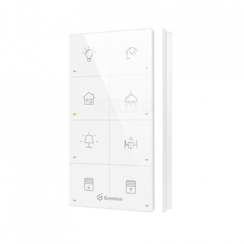 GRENTON TOUCH PANEL GRENTON / 8 TOUCH AREAS / TF-BUS / WHITE GLASS FRONT