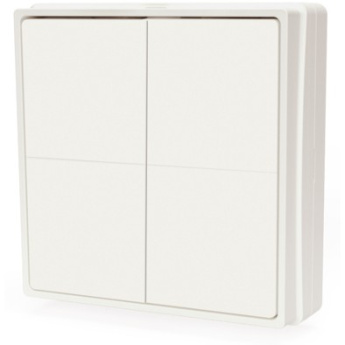 Shelly Plug & Play ''Blu Wall'' Switch 4 Wandtaster 4-fach 16 Aktionen Weiß