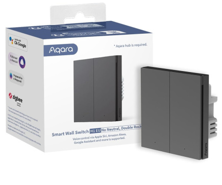 Aqara Smart Wall Switch H1 Grey Double without neutral