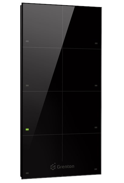Grenton touch panel / 8 touch fields / TF-Bus / black glass front
