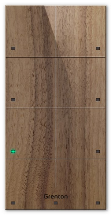 Grenton touch panel / 8 touch zones / TF-Bus / dark wooden front