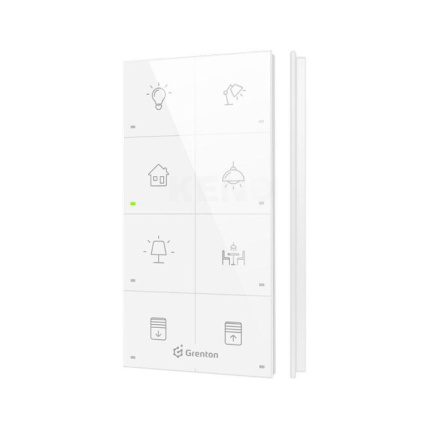 GRENTON TOUCH PANEL GRENTON / 8 TOUCH AREAS / TF-BUS / Valge GLASS FRONT