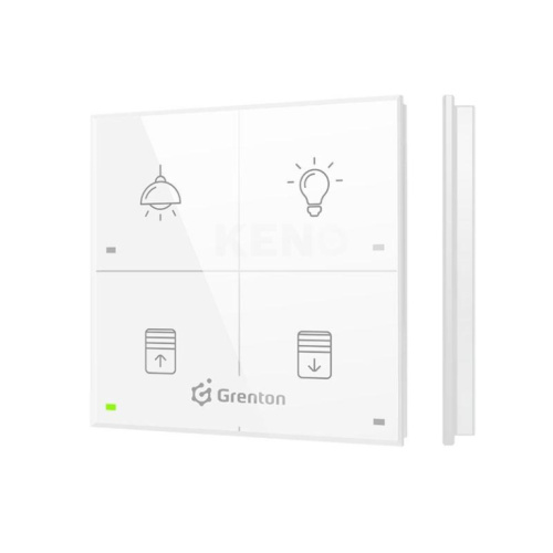 GRENTON TOUCH PANEL/ 4 TOUCH FIELDS/ TF-BUS/ Valge GLASS FRONT